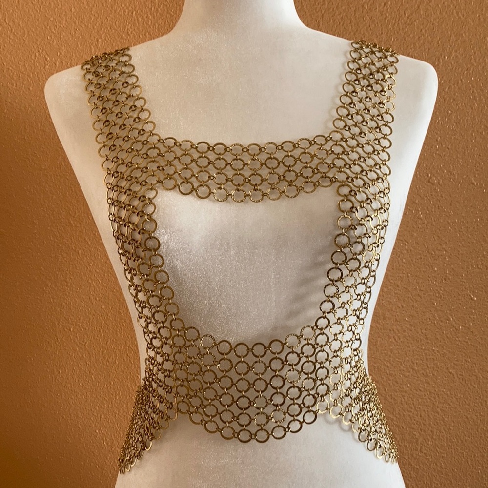 Gold chain vest